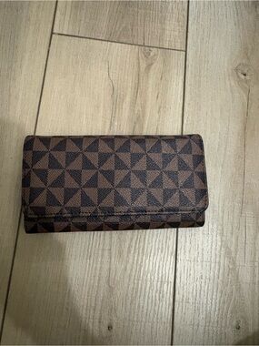 Classic Geometric Pattern Brown Women's Wallet